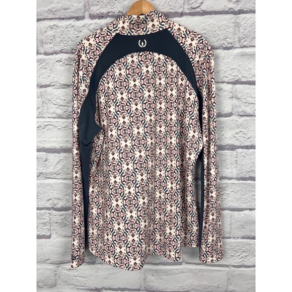 Kerrits Womens 1X Equestrian Athleisure Horse Print Performance 1/4 Zip Top - Picture 4 of 10